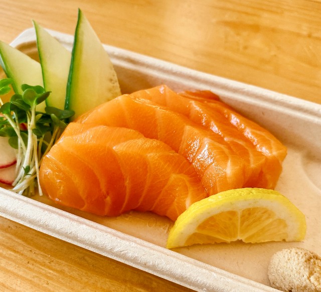Salmon sashimi